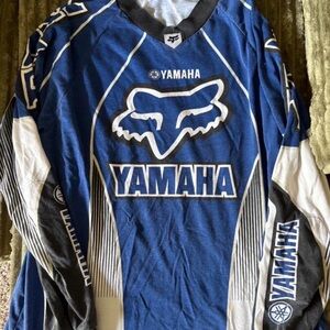 Vintage motocross Yamaha Blue and Black Racing Jersey